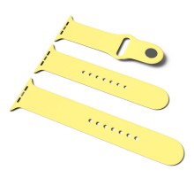 Силіконовий ремінець для Apple Watch Sport Band 38/40/41/42mm(ser.10) (S/M & M/L) 3pcs Жовтий / Mellow Yellow