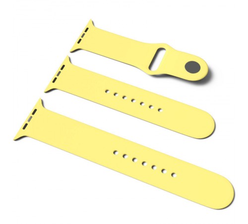 Силіконовий ремінець для Apple Watch Sport Band 38/40/41/42mm(ser.10) (S/M & M/L) 3pcs Жовтий / Mellow Yellow Силіконовий ремінець для Apple Watch Sport Band 38/40/41/42mm(ser.10) (S/M & M/L) 3pcs Жовтий / Mellow Yellow