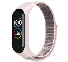 Ремінець Nylon для Xiaomi Mi Band 3/4/5/6/7 Рожевий