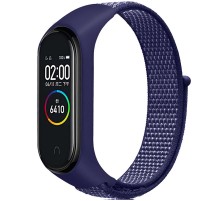 Ремінець Nylon для Xiaomi Mi Band 3/4/5/6/7 Темно-синій