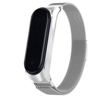 Ремінець Milanese Loop Design для Xiaomi Mi Band 3/4 Срібний