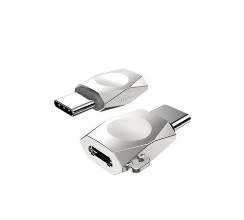 Перехідник Hoco UA8 MicroUSB to Type-C Сталевий Перехідник Hoco UA8 MicroUSB to Type-C Сталевий