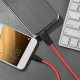 Дата кабель Hoco X21 Silicone Type-C Cable (1m) Чорний / Червоний