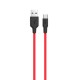 Дата кабель Hoco X21 Silicone Type-C Cable (1m) Чорний / Червоний