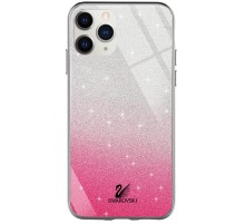 TPU+Glass чохол Swarovski для Apple iPhone 11 Pro (5.8") Малиновий