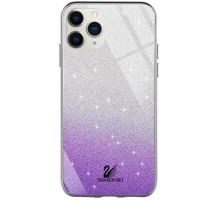 TPU+Glass чохол Swarovski для Apple iPhone 11 Pro (5.8") Фіолетовий