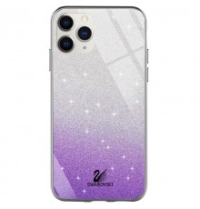 TPU+Glass чохол Swarovski для Apple iPhone 11 Pro (5.8") Фіолетовий