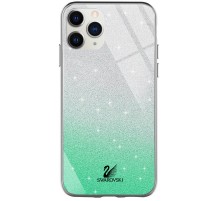 TPU+Glass чохол Swarovski для Apple iPhone 11 Pro (5.8") Бірюзовий
