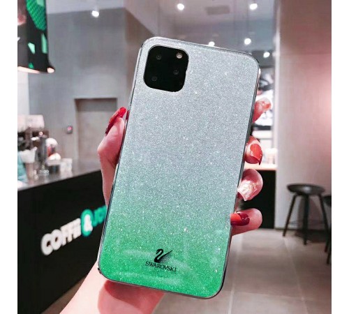TPU+Glass чохол Swarovski для Apple iPhone 11 Pro Max (6.5") Бірюзовий TPU+Glass чохол Swarovski для Apple iPhone 11 Pro Max (6.5") Бірюзовий