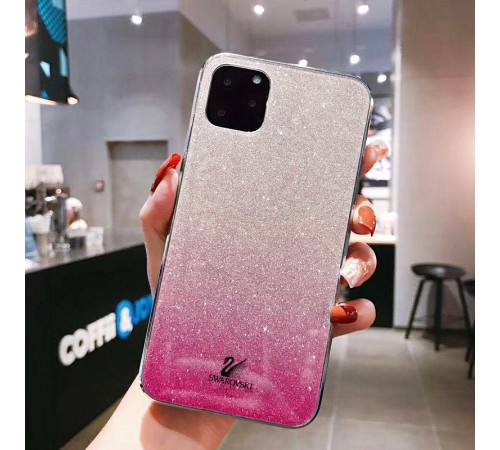 TPU+Glass чохол Swarovski для Apple iPhone 11 Pro Max (6.5") Малиновий TPU+Glass чохол Swarovski для Apple iPhone 11 Pro Max (6.5") Малиновий