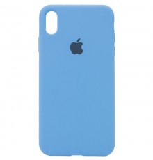 Чохол Silicone Case Full Protective (AA) для Apple iPhone XS Max (6.5") Блакитний / Cornflower