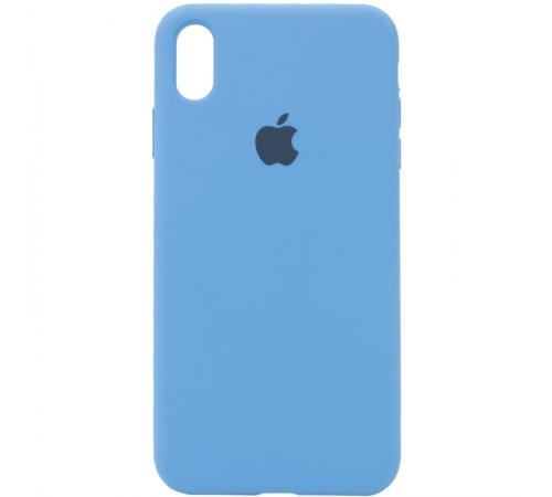 Чохол Silicone Case Full Protective (AA) для Apple iPhone XS Max (6.5") Блакитний / Cornflower Чохол Silicone Case Full Protective (AA) для Apple iPhone XS Max (6.5") Блакитний / Cornflower