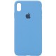 Чохол Silicone Case Full Protective (AA) для Apple iPhone XS Max (6.5") Блакитний / Cornflower