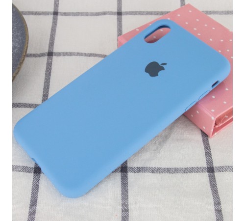 Чохол Silicone Case Full Protective (AA) для Apple iPhone XS Max (6.5") Блакитний / Cornflower Чохол Silicone Case Full Protective (AA) для Apple iPhone XS Max (6.5") Блакитний / Cornflower