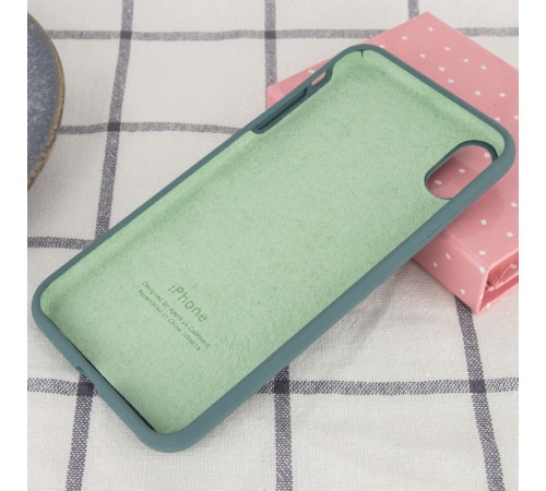 Чохол Silicone Case Full Protective (AA) для Apple iPhone XS Max (6.5") Зелений / Pine green Чохол Silicone Case Full Protective (AA) для Apple iPhone XS Max (6.5") Зелений / Pine green
