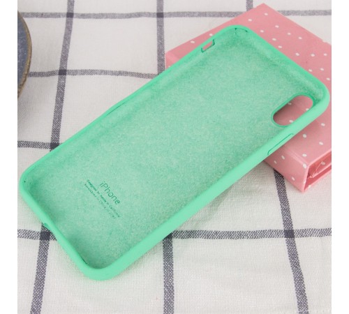 Чохол Silicone Case Full Protective (AA) для Apple iPhone XS Max (6.5") Зелений / Spearmint Чохол Silicone Case Full Protective (AA) для Apple iPhone XS Max (6.5") Зелений / Spearmint