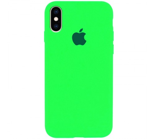 Чохол Silicone Case Full Protective (AA) для Apple iPhone XS Max (6.5") Салатовий / Neon green Чохол Silicone Case Full Protective (AA) для Apple iPhone XS Max (6.5") Салатовий / Neon green