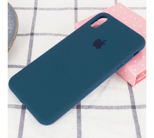 Чохол Silicone Case Full Protective (AA) для Apple iPhone XS Max (6.5") Синій / Cosmos blue Чохол Silicone Case Full Protective (AA) для Apple iPhone XS Max (6.5") Синій / Cosmos blue