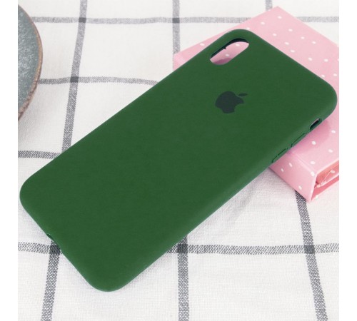 Чохол Silicone Case Full Protective (AA) для Apple iPhone XS Max (6.5") Зелений / Army green Чохол Silicone Case Full Protective (AA) для Apple iPhone XS Max (6.5") Зелений / Army green