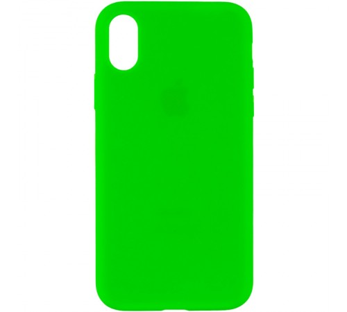 Чохол Silicone Case Full Protective (AA) для Apple iPhone XS Max (6.5") Зелений / Neon green Чохол Silicone Case Full Protective (AA) для Apple iPhone XS Max (6.5") Зелений / Neon green