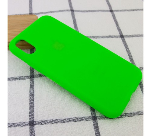 Чохол Silicone Case Full Protective (AA) для Apple iPhone XS Max (6.5") Зелений / Neon green Чохол Silicone Case Full Protective (AA) для Apple iPhone XS Max (6.5") Зелений / Neon green