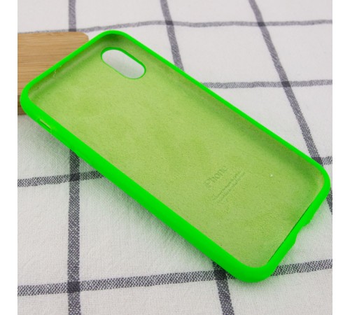 Чохол Silicone Case Full Protective (AA) для Apple iPhone XS Max (6.5") Зелений / Neon green Чохол Silicone Case Full Protective (AA) для Apple iPhone XS Max (6.5") Зелений / Neon green