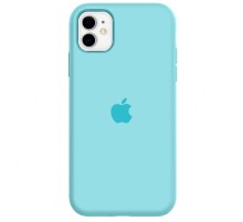 Чохол Silicone Case Full Protective (AA) для Apple iPhone 11 (6.1") Блакитний / Marine Green