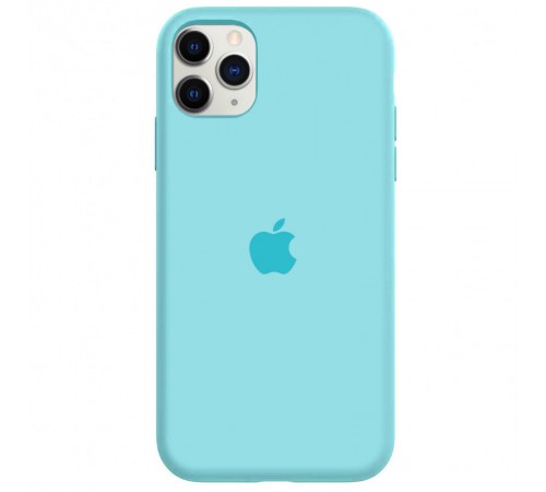 Чохол Silicone Case Full Protective (AA) для Apple iPhone 11 Pro (5.8") Блакитний / Marine Green Чохол Silicone Case Full Protective (AA) для Apple iPhone 11 Pro (5.8") Блакитний / Marine Green