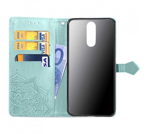 Шкіряний чохол-книжка Art Case з візитницею для Huawei Mate 10 Lite Бірюзовий