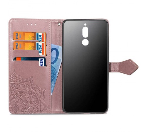 Шкіряний чохол-книжка Art Case з візитницею для Huawei Mate 10 Lite Рожевий