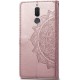 Шкіряний чохол-книжка Art Case з візитницею для Huawei Mate 10 Lite Рожевий
