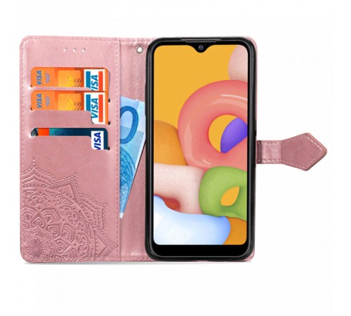 Шкіряний чохол-книжка Art Case з візитницею для Huawei Mate 10 Lite Рожевий