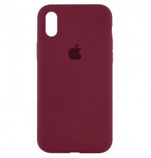 Чохол Silicone Case Full Protective (AA) для Apple iPhone XR (6.1") Бордовий / Plum