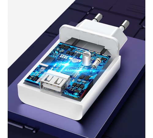 МЗП USAMS US-CC083 T22 Single USB QC3.0 Travel Charger (EU) Білий МЗП USAMS US-CC083 T22 Single USB QC3.0 Travel Charger (EU) Білий