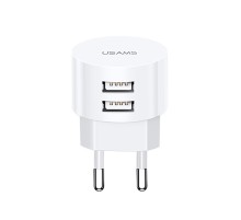 МЗП USAMS T20 Dual USB Round Travel Charger (EU) Білий