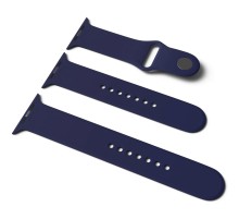 Силіконовий ремінець для Apple Watch Sport Band 42/44/45/46/49mm (S/M & M/L) 3pcs Темно-синій / Midnight blue