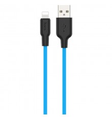 Дата кабель Hoco X21 Plus Silicone Lightning Cable (1m) Black / Blue