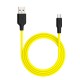 Дата кабель Hoco X21 Plus Silicone MicroUSB Cable (1m) Black / Yellow