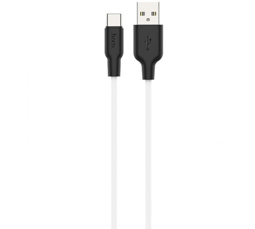 Дата кабель Hoco X21 Plus Silicone Type-C Cable (2m) Чорний / Білий Дата кабель Hoco X21 Plus Silicone Type-C Cable (2m) Чорний / Білий