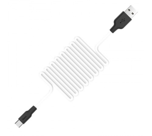 Дата кабель Hoco X21 Plus Silicone Type-C Cable (2m) Чорний / Білий Дата кабель Hoco X21 Plus Silicone Type-C Cable (2m) Чорний / Білий
