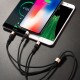 Дата кабель Hoco X26 Xpress 3in1 Lightning -MicroUSB-Type-C (1m) Чорний / Золотий