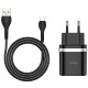 МЗП Hoco C12Q Smart QC3.0 3A (1USB-A) + кабель USB to MicroUSB Чорний