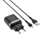 МЗП Hoco C12Q Smart QC3.0 3A (1USB-A) + кабель USB to MicroUSB Чорний