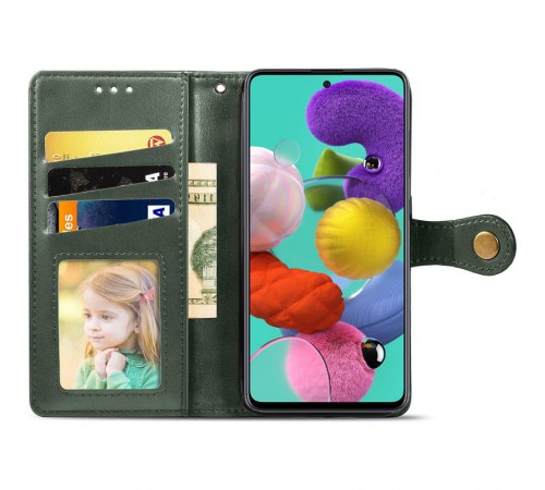 Шкіряний чохол-книжка GETMAN Gallant (PU) для Samsung Galaxy A51 Зелений Шкіряний чохол-книжка GETMAN Gallant (PU) для Samsung Galaxy A51 Зелений