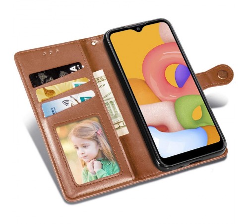 Шкіряний чохол-книжка GETMAN Gallant (PU) для Samsung Galaxy A51 Коричневий Шкіряний чохол-книжка GETMAN Gallant (PU) для Samsung Galaxy A51 Коричневий