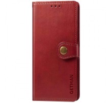 Шкіряний чохол книжка GETMAN Gallant (PU) для Xiaomi Redmi Note 9s / Note 9 Pro / Note 9 Pro Max Червоний