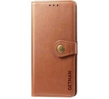 Шкіряний чохол-книжка GETMAN Gallant (PU) для Xiaomi Redmi Note 8T Коричневий