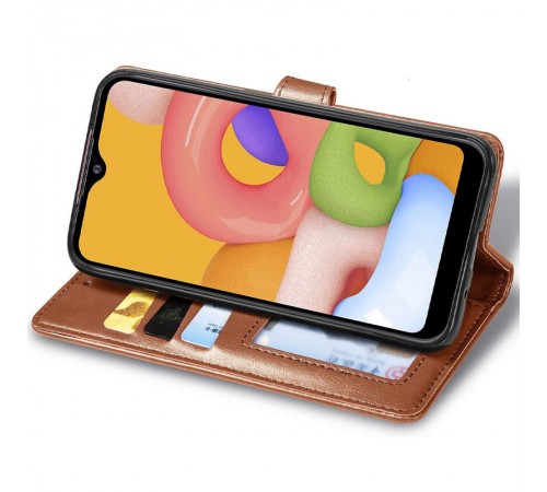 Шкіряний чохол-книжка GETMAN Gallant (PU) для Xiaomi Redmi Note 8T Коричневий Шкіряний чохол-книжка GETMAN Gallant (PU) для Xiaomi Redmi Note 8T Коричневий