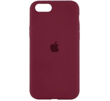 Чохол Silicone Case Full Protective (AA) для Apple iPhone SE (2020) Бордовий / Plum