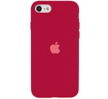 Чохол Silicone Case Full Protective (AA) для Apple iPhone SE (2020) Рожевий  / Rose red
